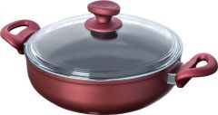 Nehir Titanium 22 cm Basık Tencere Nar Çiçeği Bordo
