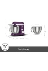 Karaca Mastermaid Chef Pro Çift Kollu Stand Mikser Grape Purp 1750 W