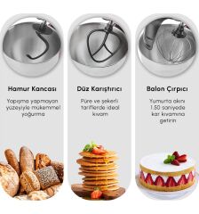 Karaca Mastermaid Chef Pro Çift Kollu Stand Mikser Grape Purp 1750 W