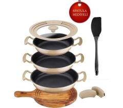 Try Cook 7 Parça Sahan Seti Bej