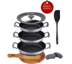Try Cook 7 Parça Sahan Seti Gri