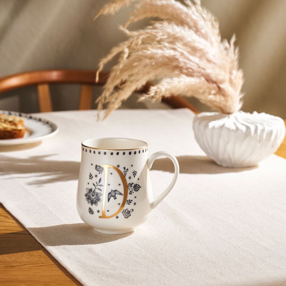 Emsan Artisan D Letter New Bone Kupa 220 Ml