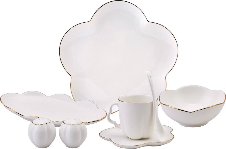 Emsan Çiçek 32 Parça 6 Kişilik Porselen Kahvaltı Takımı