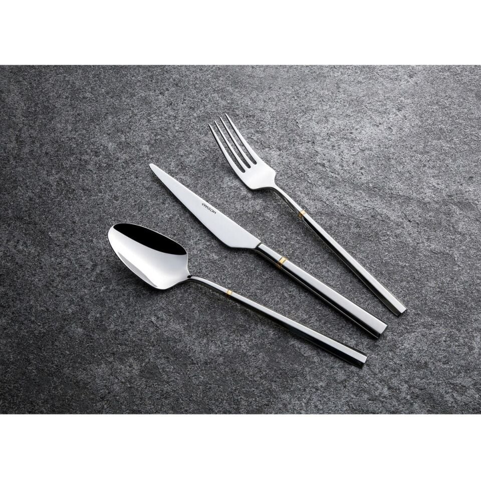 Emsan Prime Penta Gold 84 12 Kişilik Parça Çatal Kaşık Bıçak Seti