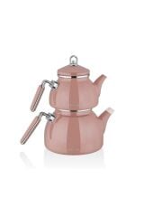 Neva N2862 Rose Chocolate Emaye Demlik Seti