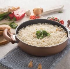 Nehir Titanyum Basık Karnıyarık-Pilav Tenceresi 22 cm