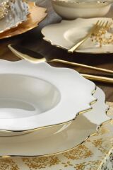 Vintage Altın Yaldız 24 Parça 6 Kişilik Yemek Takımı