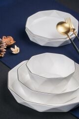 Bianco Perla Diamond Collection 6 Kişilik 24 Parça Porselen Yemek Takımı 12192