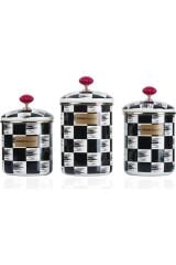 3 Parça Qualita King Emaye 3 Parça Kavanoz Seti Büyük Boy Paslanmaz Çelik