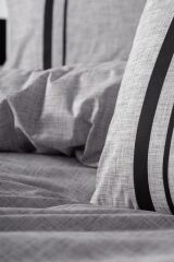 Plain Çift Kişilik Nevresim Takımı Bitter Gri-siyah