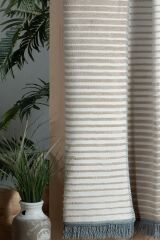 Bej Çift Kişilik Pamuklu Battaniye 200*220 cm