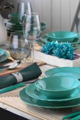 24 Parça 6 Kişilik Yemek Takımı Natura Ceram Lar Turkuaz LR24YS142671