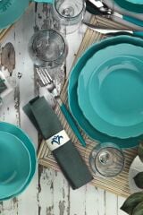 24 Parça 6 Kişilik Yemek Takımı Natura Ceram Lar Turkuaz LR24YS142671